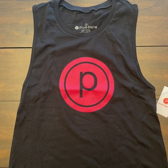 Pure Barre Muscle Tank Black/Pink - Picture 2 of 2